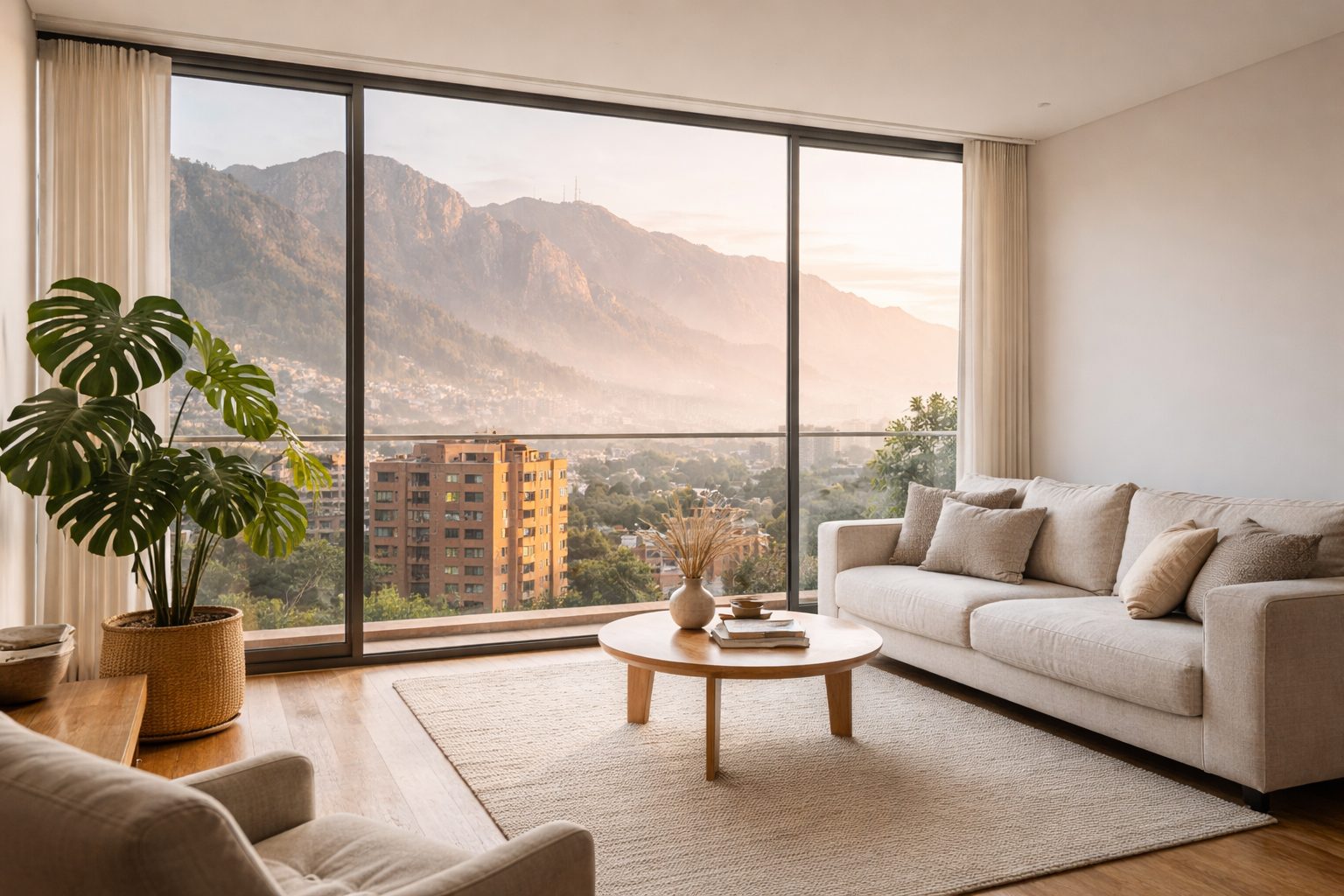 Habitación con vista a las montañas